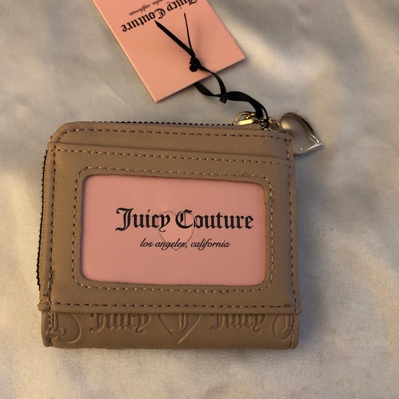 Juicy Couture Cafe Upgrade U L-Zip Faux Leather Card Case NWT - Picture 8 of 16